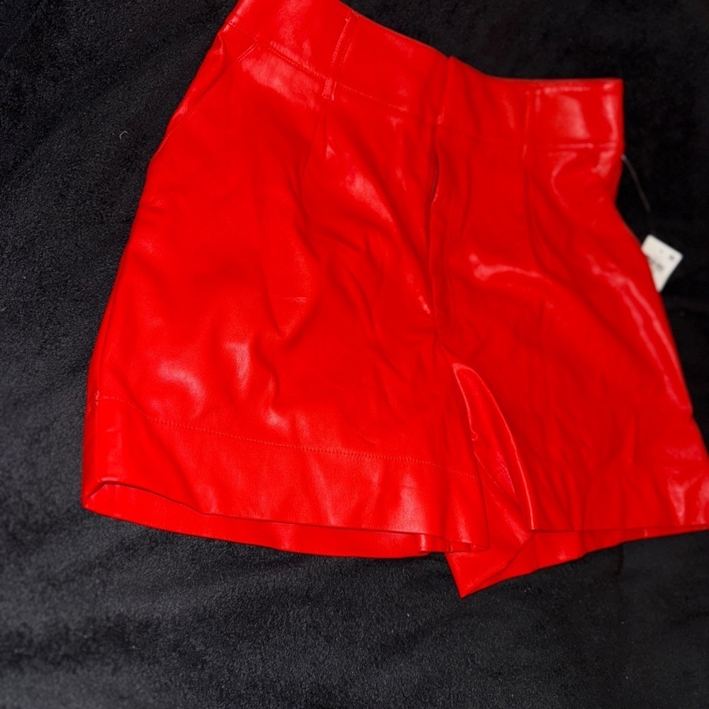 Bar III High Waist Red Women's Shorts - Picture 7 of 13